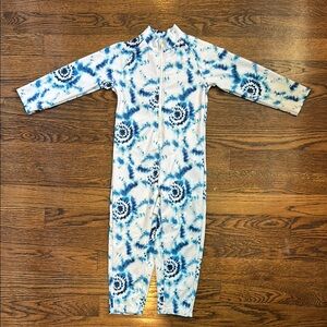 Kortni Jeane Rashguard Suit 2-3T Blue Tie-Dye